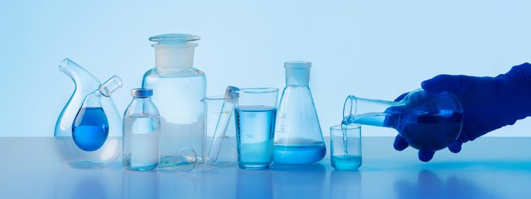 Chemical laboratory flasks